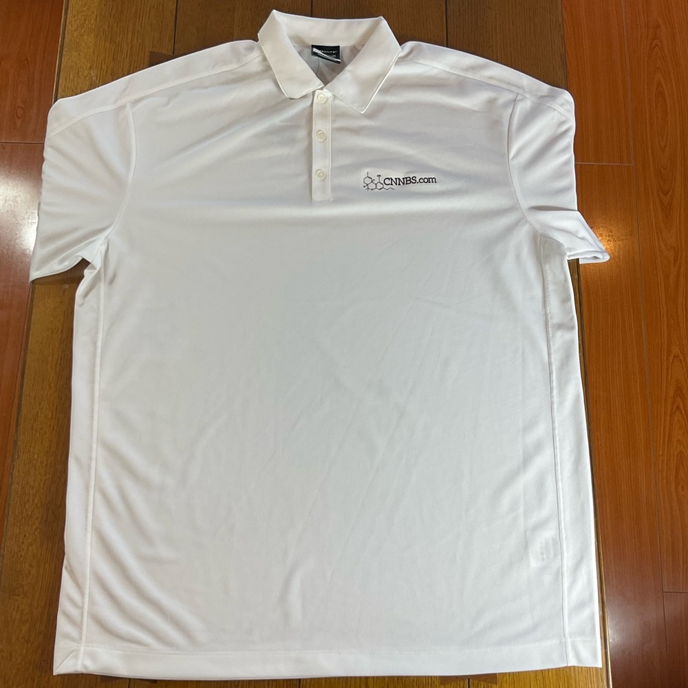 NEW Nike Dri-FIT Men’s Polo Shirt - Size XL - White - CNNBS Embroidered